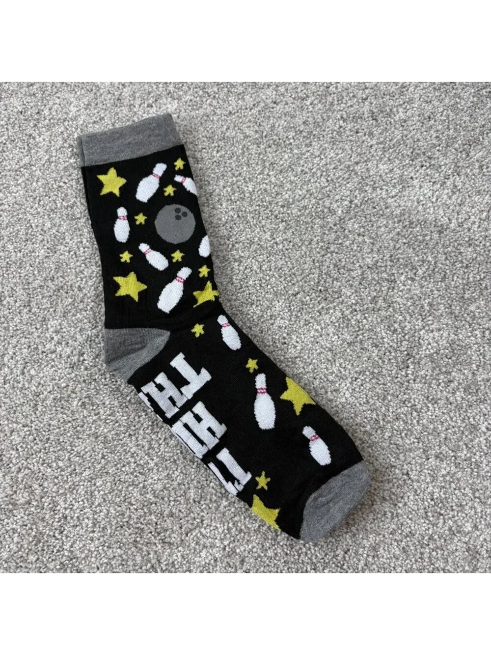 Haysandy Bowling Socks I'd Hit That Black Grey Mens Medium New